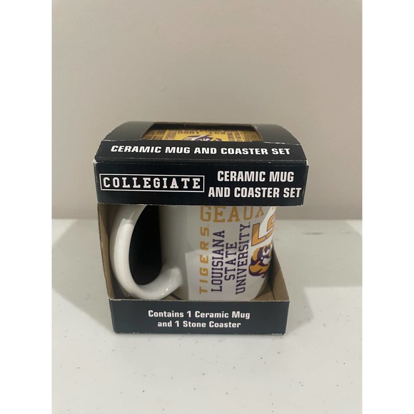 LSU Collegiate NCAA Ceramic Mug and Coaster Combo - Picture 2 of 3